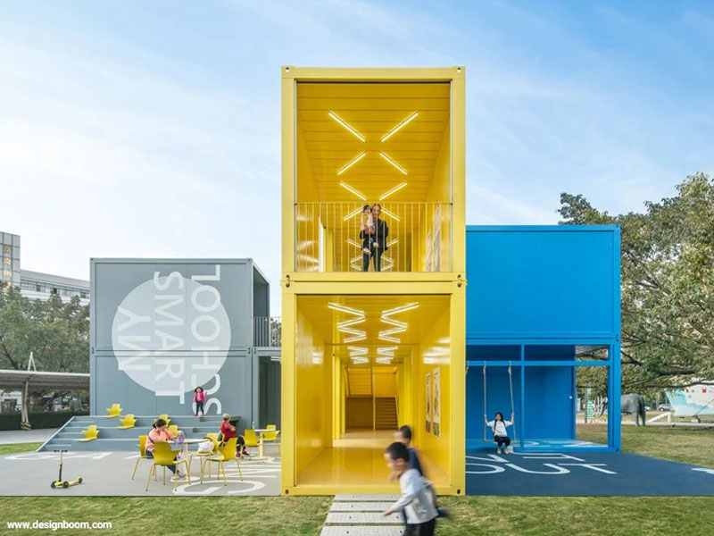 نگاهی نو به طراحی و ساخت مدرسه: ساخت مدرسه‌‌ با کانتینرهای حمل ونقل در شهر شنژن چین