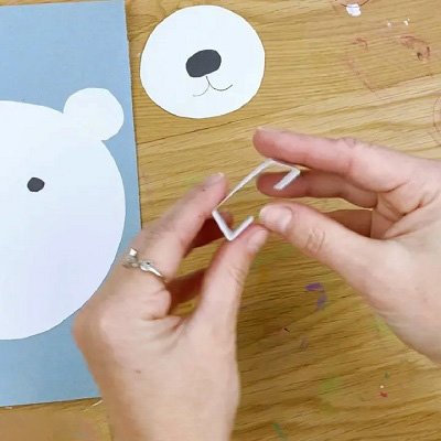 ساخت خرس قطبی دایره ای و آموزش اشکال هندسی
