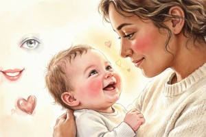 اهمیت تماس چشمی و لبخند اجتماعی در تکامل ارتباطی نوزادان