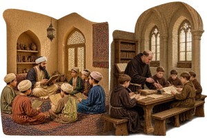 روزگار آموزگاران دبستان در مکتب‌خانه‌های مشرق‌زمین و مدارس صومعه‌ای قرون وسطی | «آموزگاران، پای تخته تاریخ» بخش 4
