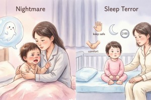 کابوس و وحشت شبانه در کودکان ۱ تا ۳ سال: تفاوت‌ها و راهکارهای آرام‌سازی