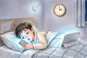 تأثیر استفاده از موبایل و تبلت در رختخواب بر کاهش ترشح ملاتونین در کودکان