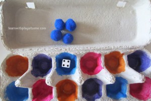 بازی اعداد و رنگ‌‌ها با شانه تخم‌مرغ 