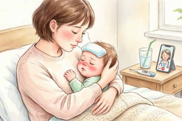 تب در نوزادان زیر یک سال: راهنمای کنترل تب و زمان مراجعه فوری به پزشک