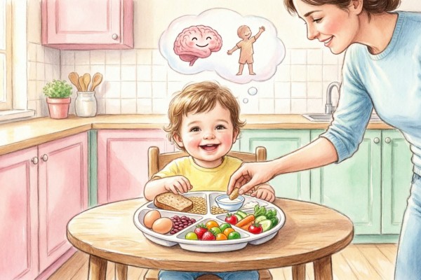 نیازهای تغذیه‌ای کودک نوپا: معرفی گروه‌های غذایی ضروری برای رشد بهینه مغز و بدن