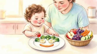 چگونه کودک نوپا را به خوردن میوه و سبزیجات علاقه‌مند کنیم؟ (تکنیک‌های سفره‌آرایی و مشارکت)
