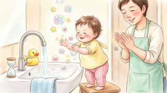 آموزش شستن دست‌ها و رعایت بهداشت فردی به کودک نوپا با روش‌های بازی‌محور